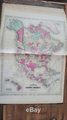 Le Nouvel Atlas Familial Illustré Du Johnson De Large Johnson Avec Des Descriptions 1867
