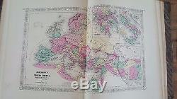 Le Nouvel Atlas Familial Illustré Du Johnson De Large Johnson Avec Des Descriptions 1867