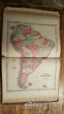 Le Nouvel Atlas Illustré De La Famille Johnson Du Monde 1868 / Cartes Coloriées À La Main