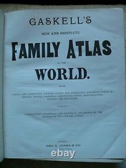 Les Nouvelles Et Complètes Atlas De Gaskell Du Monde. La Géo De Boston. V. Jones & Co., 1886