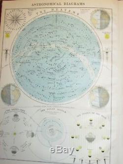 Livre Antique Du Nouvel Atlas Général Du Monde De Philips -1897