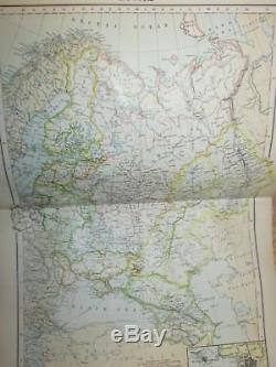Livre Antique Du Nouvel Atlas Général Du Monde De Philips -1897