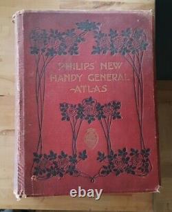 Livre Antique Du Nouvel Atlas Général Handy De Philips Du Monde