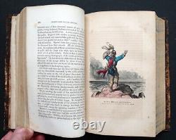 Livre antique de 1858 sur les héros pionniers du Nouveau Monde avec des gravures coloriées à la main