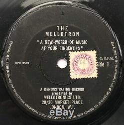 Mellotron Un Nouveau Monde De La Musique À Portée De Main Rare Demo 45 Upc 3502