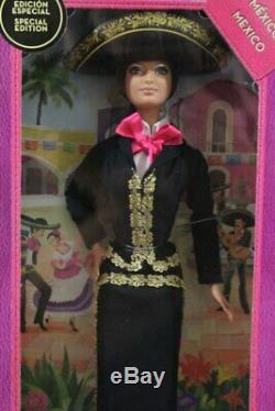 Mexique Mariachi Poupée Barbie Mattel Collector Poupées De Nouveau Monde Dans L'encadré