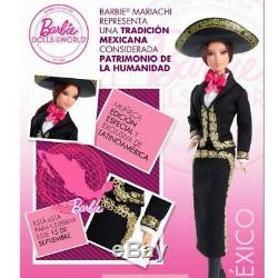 Mexique Mariachi Poupée Barbie Mattel Collector Poupées De Nouveau Monde Dans L'encadré