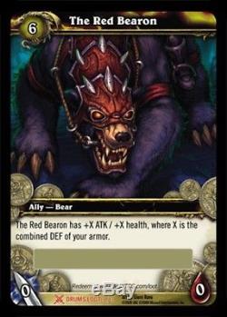 Monde De Warcraft Wow Tcg Le Rouge Bearon Big Battle Bear Loot Card Mount Nouveau