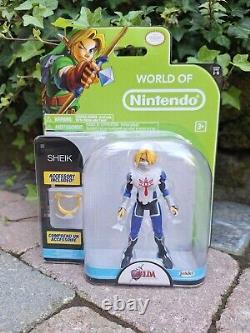 NOUVEAU DANS LA BOÎTE Monde de Nintendo Jakks Pacific Sheik Figure Série 1-5 RARE