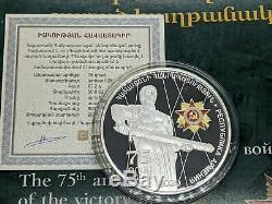 New 2020 Arménie Silver Coin 75e Anniversaire De La Victoire Dans La Seconde Guerre Mondiale Guerre Mondiale 2