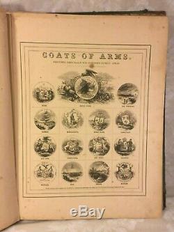 New Illustrated Famille Atlas Johnson Du Monde Avec Les Descriptions 1865