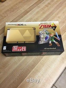 Nintendo 3ds XL The Legend Of Zelda Un Lien Entre Les Mondes D'or Nouveau Scellés