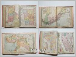Nouveau Atlas Impérial Du Monde Rand Mcnally 1910 Antique Couverture Hc Livre