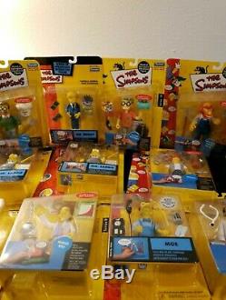 Nouveau Playmates Toys Les Simpsons 14 World Of Springfield Interactive Figure Lot