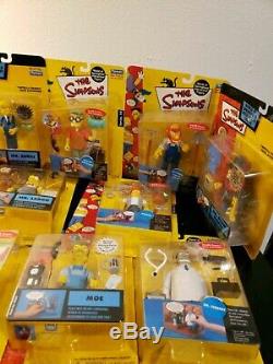 Nouveau Playmates Toys Les Simpsons 14 World Of Springfield Interactive Figure Lot
