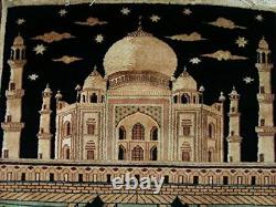 Nouveau Taj Mahal Wonder Of The World Hand Knotted Wool Silk Area Rug (3 X 3)
