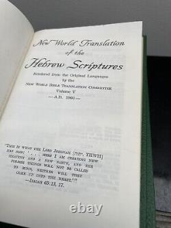 Nouvelle traduction du monde des Écritures hébraïques - 5 volumes - Première édition - 1953-60