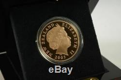 Nouvelle-zélande 2003 10 $ Proof Gold Coin Le Seigneur Des Anneaux