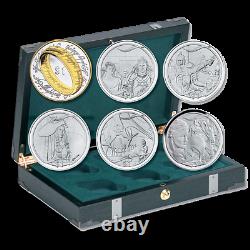 Nouvelle-zélande 2003 The Lord Of The Rings Silver Proof Coin Set! Rare