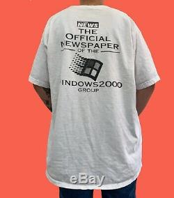 Nouvelles Hebdomadaires Du Monde Shirt Vintage Rare Fin 2000 Y2k Microsoft Of The World XL