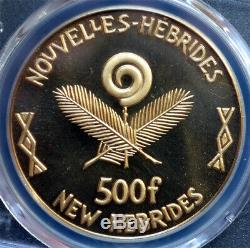 Nouvelles Hebrides 500 Francs 1979 Pcgs Sp66 'année De L'enfant' Rare Mtg. 80