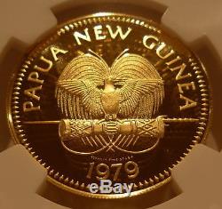 Papouasie-nouvelle-guinée 1979fm Gold 100 Kina Ngc Pf-70uc Quatre Visages De La Nation