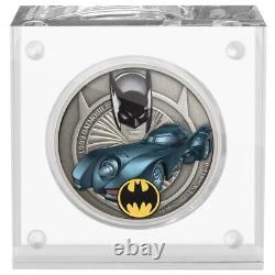 Pièce de monnaie Niue 2021 en argent pur 1 once, modèle 1989 Batmobile Batman