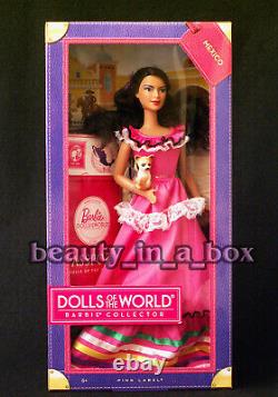 Poupée Barbie du Mexique de la collection Poupées du Monde 2012 avec passeport, NEUVE dans sa boîte en excellent état.