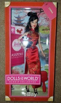 Poupées Barbie Du Monde Collection Chine Passeport Passage Nouveau Dans La Boîte Nib