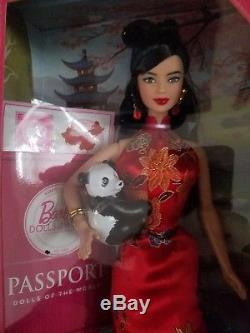 Poupées Barbie Du Monde Collection Chine Passeport Passage Nouveau Dans La Boîte Nib