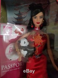 Poupées Barbie Du Monde Collection Chine Passeport Passage Nouveau Dans La Boîte Nib