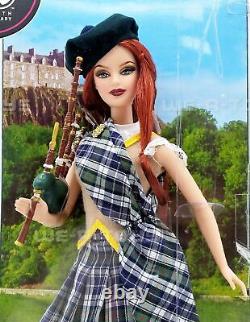 Poupées Barbie du monde - Barbie Écosse Label Rose 2008 Boîte endommagée NEUVE N4973