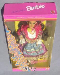 Poupées Barbie italiennes du monde 1992 Mattel 2256 Poupée Italie Monde Nouveau