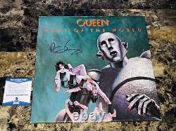 Queen Brian May Rare Signé Autographied Vinyl Record Nouvelles Du Monde Bas Coa