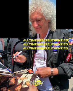 Queen Brian May Roger Taylor Signé Nouvelles Du Monde Album Vinyl Record Lp Bas