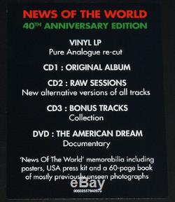 Queen News Of The World, Coffret Lp + 3cd + Dvd, Eu