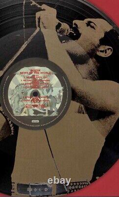 Queen News Of The World Framed Black Vinyl Eched Lp Shadowbox