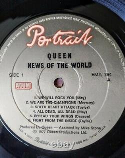 Queen News Of The World Lp Vinyl Vintage Record12 Album Sorti En 1977
