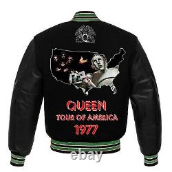 Queen News Of The World Tour Of USA Varsity Veste Toutes Tailles