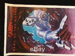 Queen Orig 1977 Elektra Nouvelles Du Monde Promo Affiche Mott Glam Énorme