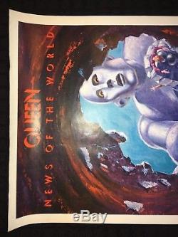 Queen Orig 1977 Elektra Nouvelles Du Monde Promo Affiche Mott Glam Énorme