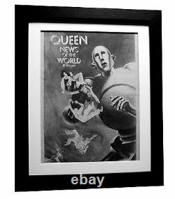 Queen+nouvelles Du Monde+poster+ad+rare Original 1977+framed+express Marchandises Mondiales