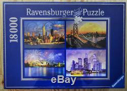 Rare Nouveau Puzzle De Ravensburger 18000 Pièces Horizons Du Monde New York 9-11