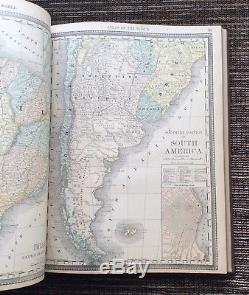 Rare Vintage 1890 Rand Mcnally Nouvel Atlas Standard Du Monde, Cartes Anciennes