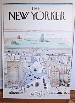 Saul Steinberg L'affiche Du New Yorker 1976 Vue Du Monde Depuis La 9e Avenue 42