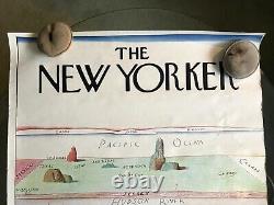 Saul Steinberg - La vue du monde du New Yorker depuis la 9ème Avenue - Affiche de 1976
