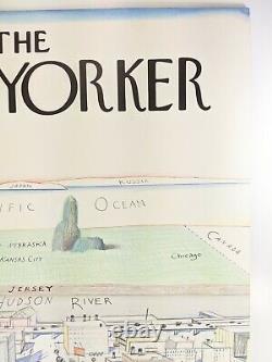 Saul Steinberg The New Yorker 1976 Vue Du Monde Imprimer Sur Carte 40 X 28