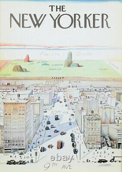 Saul Steinberg The New Yorker View Of The World From 9th Avenue 1976 Poster