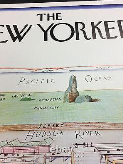 Saul Steinberg The New Yorker View Of The World From 9th Avenue 1976 Poster
