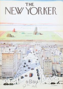 Saul Steinberg, Vue Du Monde De 9 Avenue The New Yorker, Affiche, Moun